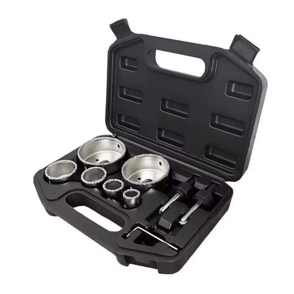 9-piece Set of Hard Alloy Ceramic Tile Hole Opener Set, Brazed Particle Alloy Hole Opener Combination Brick Wall Hole Opener A
9-piece Set of Hard Alloy Ceramic Tile Hole Opener Set, Brazed Particle Alloy Hole Opener Combination Brick Wall Hole Opener A