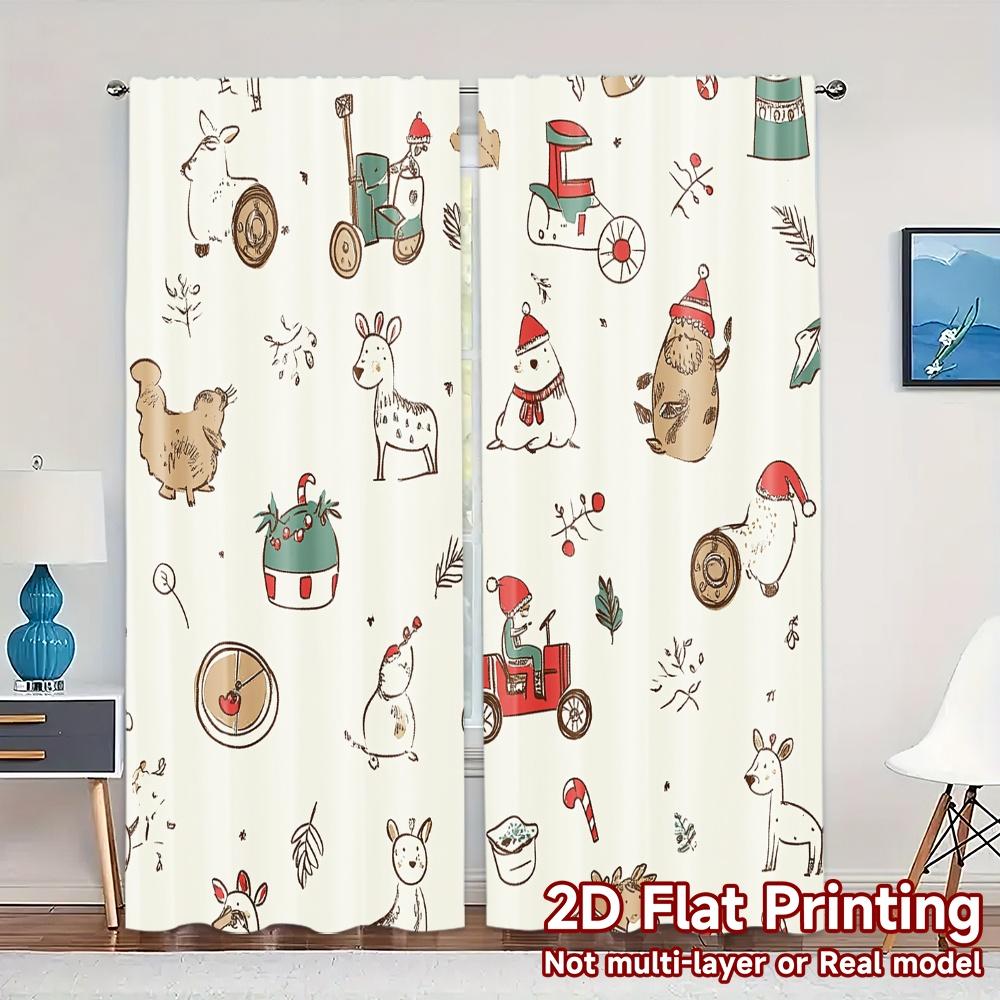 2pcs,Curtains Christmas Cute Animal Tractor (3) Modern Pattern Curtains Fabric Curtains Versatile All Suitable for Bedroom and 52.50×116.00 CM 2pcs
2pcs,Curtains Christmas Cute Animal Tractor (3) Modern Pattern Curtains Fabric Curtains Versatile All Suitable for Bedroom and 52.50×116.00 CM 2pcs