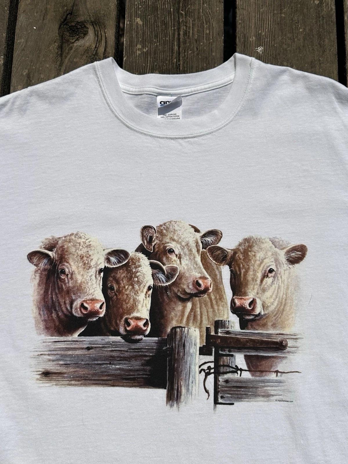 Vintage Cow T Shirt Men’s XL Nature Cattle 3XL
Vintage Cow T Shirt Men’s XL Nature Cattle 3XL