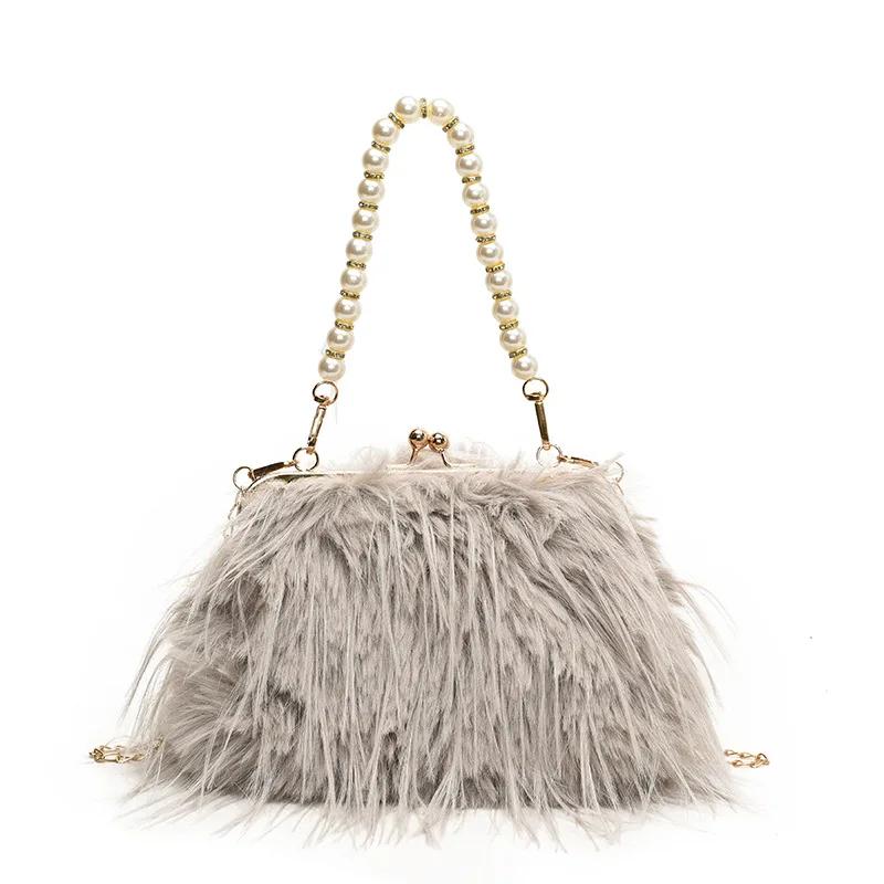 Luxury Faux Fur Evening Bag For Women Winter Fluffy Plush Shoulder Crossbody Bag Lady Designer Shell Handbag Clutch Bag
Luxury Faux Fur Evening Bag For Women Winter Fluffy Plush Shoulder Crossbody Bag Lady Designer Shell Handbag Clutch Bag