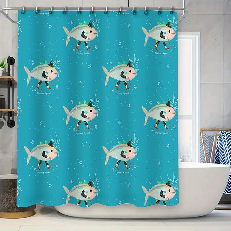 Bathroom Shower Curtain Coastal Ocean Sea Life Whale Shark Fish Pattern Decor Waterproof Fabric W60H190(CM)-1 Pcs
Bathroom Shower Curtain Coastal Ocean Sea Life Whale Shark Fish Pattern Decor Waterproof Fabric W60H190(CM)-1 Pcs