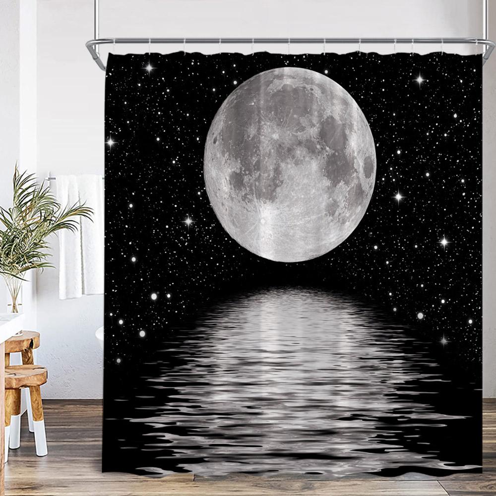 Celestial Moon Shower Curtain Starry Night Cloud Sea Ocean Sailboat Space Bathroom Decor Cresent Full Moon Bath Cutain With Hook W60H190(CM)-1 Pcs
Celestial Moon Shower Curtain Starry Night Cloud Sea Ocean Sailboat Space Bathroom Decor Cresent Full Moon Bath Cutain With Hook W60H190(CM)-1 Pcs