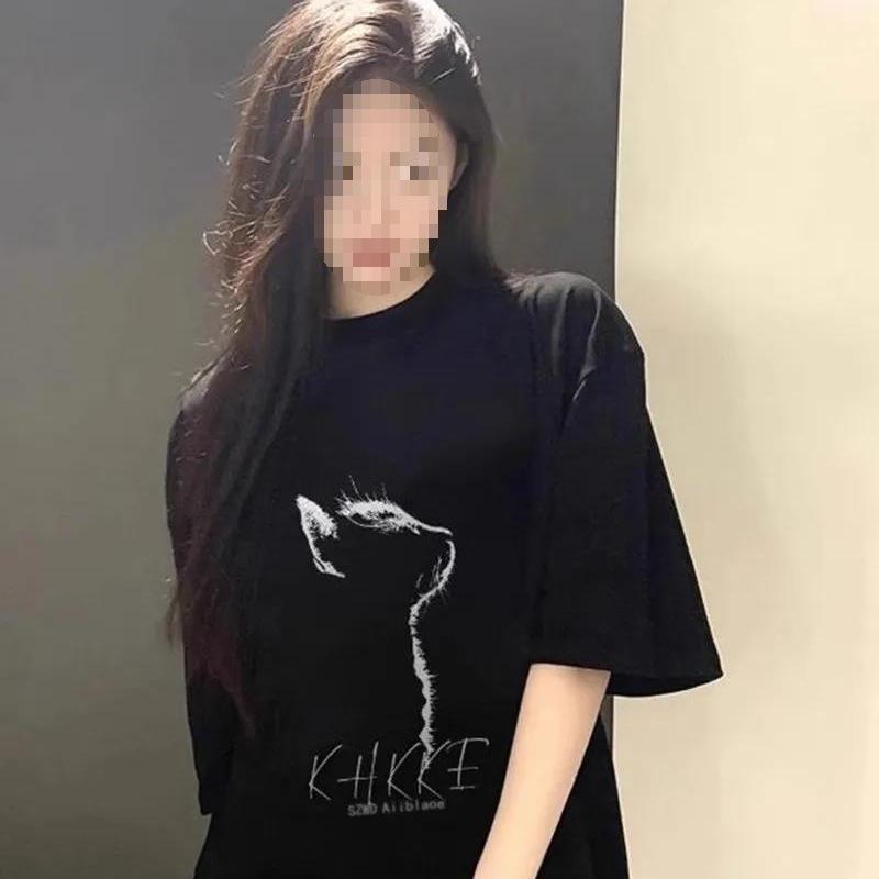 Women s Trendy 2024 Pure Cotton Short Sleeve T-Shirt, Long Black Top, Medium Length, Loose Fit, Slimming, New American Style. M (up to 100 jin)
Women s Trendy 2024 Pure Cotton Short Sleeve T-Shirt, Long Black Top, Medium Length, Loose Fit, Slimming, New American Style. M (up to 100 jin)