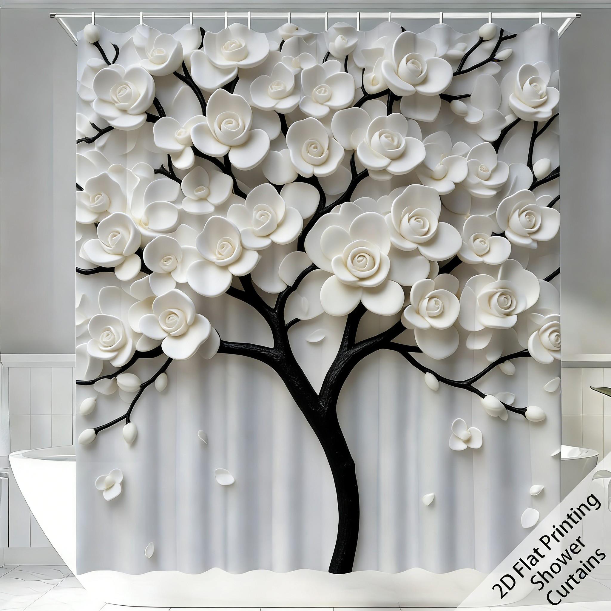 3D Silver Tree With Blue Bell Flowers Waterproof Shower Curtain For Bathroom Decor W60H190(CM)-1 Pcs
3D Silver Tree With Blue Bell Flowers Waterproof Shower Curtain For Bathroom Decor W60H190(CM)-1 Pcs