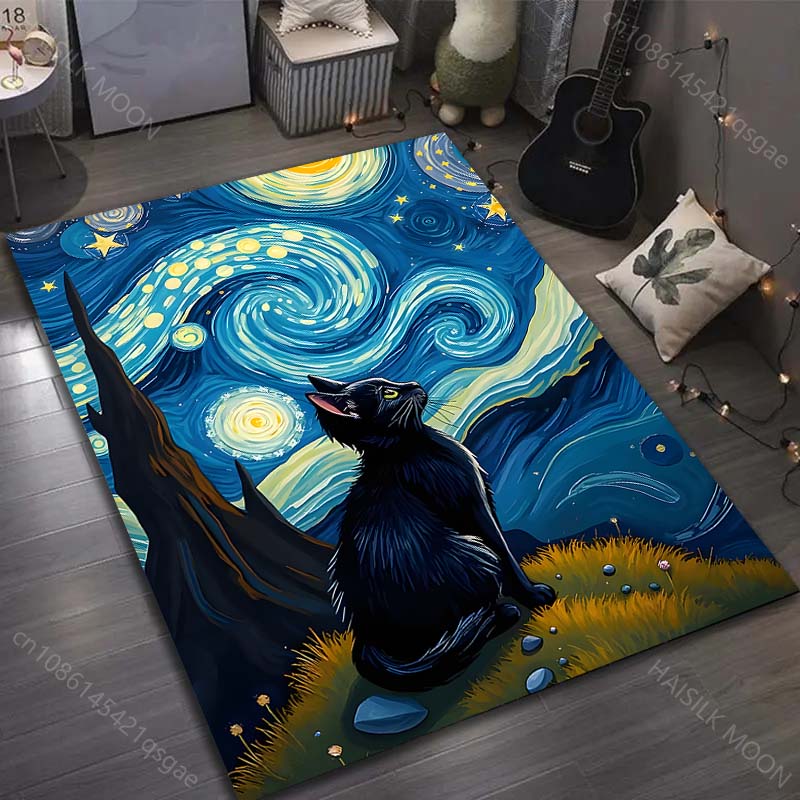 1PC Black cat stargazing night Carpet for Living Room Bedroom Sofa Home Decor Rus Non-slip Floor Mat Luxury Gift 40cm x 60cm
1PC Black cat stargazing night Carpet for Living Room Bedroom Sofa Home Decor Rus Non-slip Floor Mat Luxury Gift 40cm x 60cm