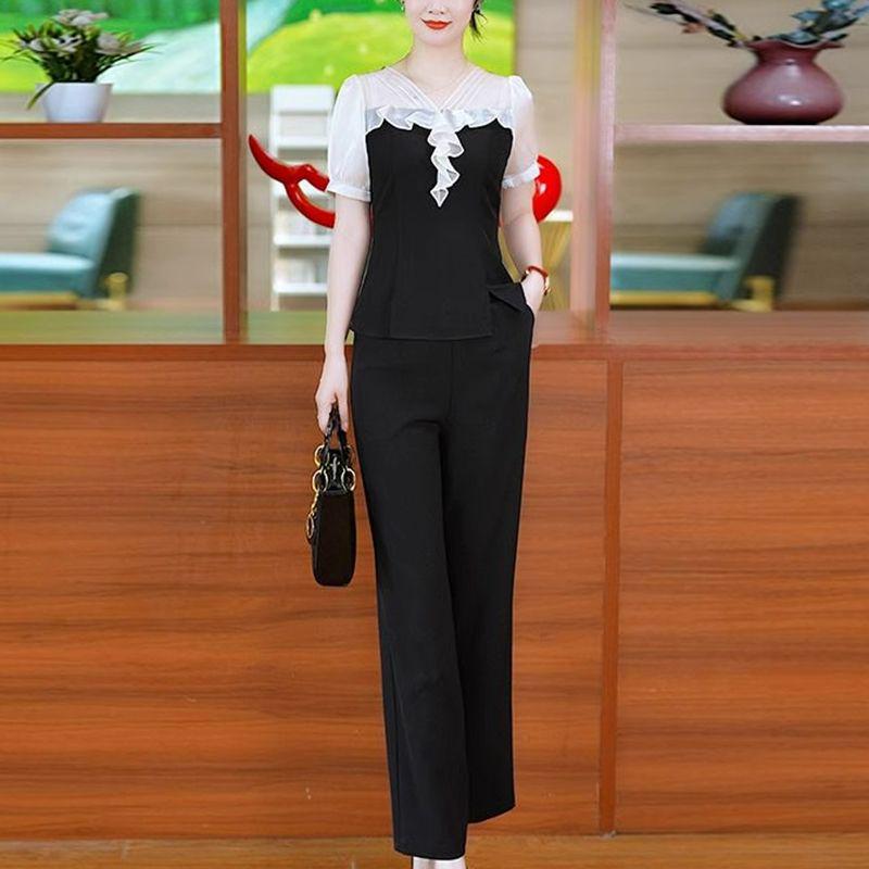 2025 Summer Stylish Mom Suit: Tummy-Covering Slimming Short-Sleeve Top & Casual Pants Two-Piece Set XL (115-125 lbs)
2025 Summer Stylish Mom Suit: Tummy-Covering Slimming Short-Sleeve Top & Casual Pants Two-Piece Set XL (115-125 lbs)