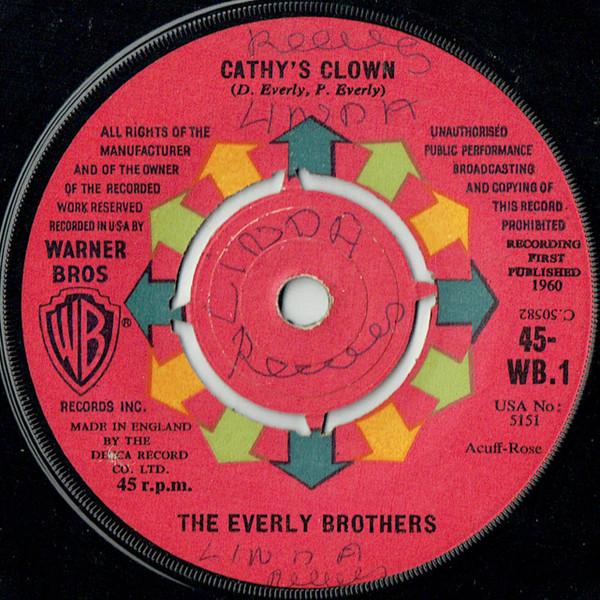 7-дюймовая пластинка EVERLY BROTHERS Cathys Clown Always Its You 45WB1 Warner Bros. Рок-музыка Великобритании 1960-х годов, бывшая в употреблении
7-дюймовая пластинка EVERLY BROTHERS Cathys Clown Always Its You 45WB1 Warner Bros. Рок-музыка Великобритании 1960-х годов, бывшая в употреблении
