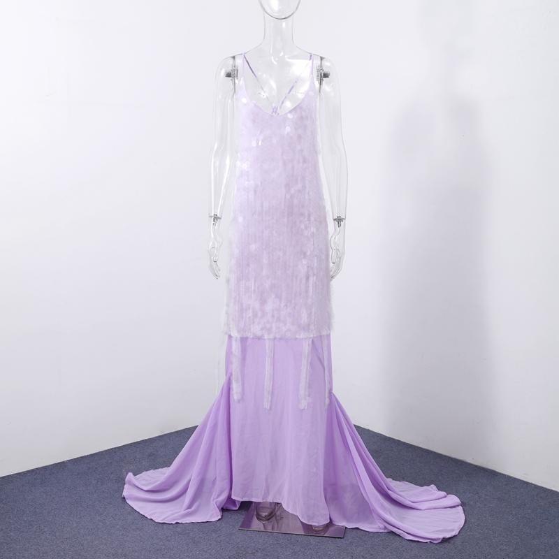Сексуальное сетчатое платье с пайетками для вечеринки, женское лоскутное платье на бретелях с V-образным вырезом, без спинки, длинное платье, весна-лето 2025, женское облегающее платье без рукавов M фиолетовый
Сексуальное сетчатое платье с пайетками для вечеринки, женское лоскутное платье на бретелях с V-образным вырезом, без спинки, длинное платье, весна-лето 2025, женское облегающее платье без рукавов M фиолетовый
