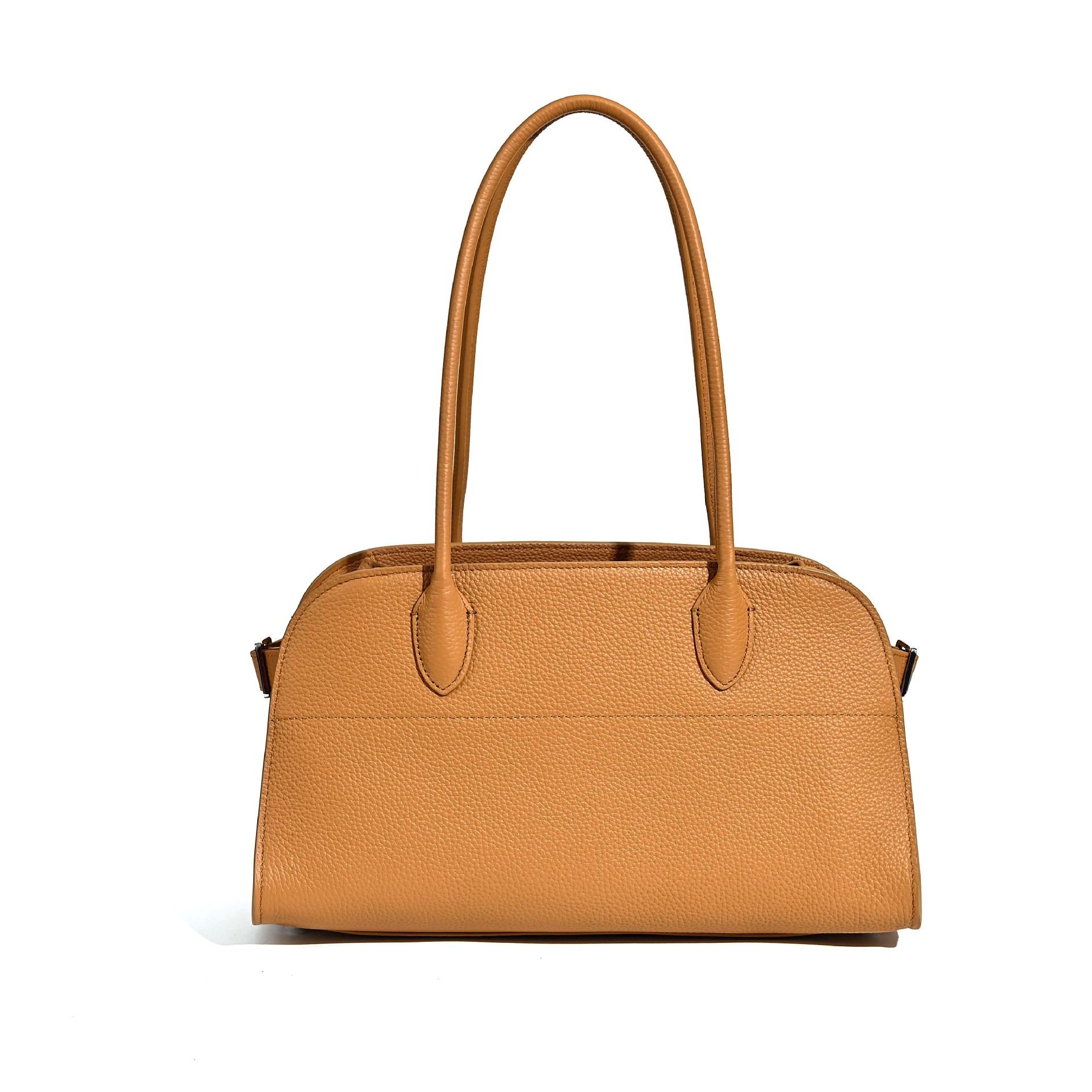 2025 Новая сумка-тоут из кожи первого слоя, горизонтальная, большой вместимости, кожаная женская сумка, модная, универсальная, для поездок на работу, на плечо 37x17x21cm