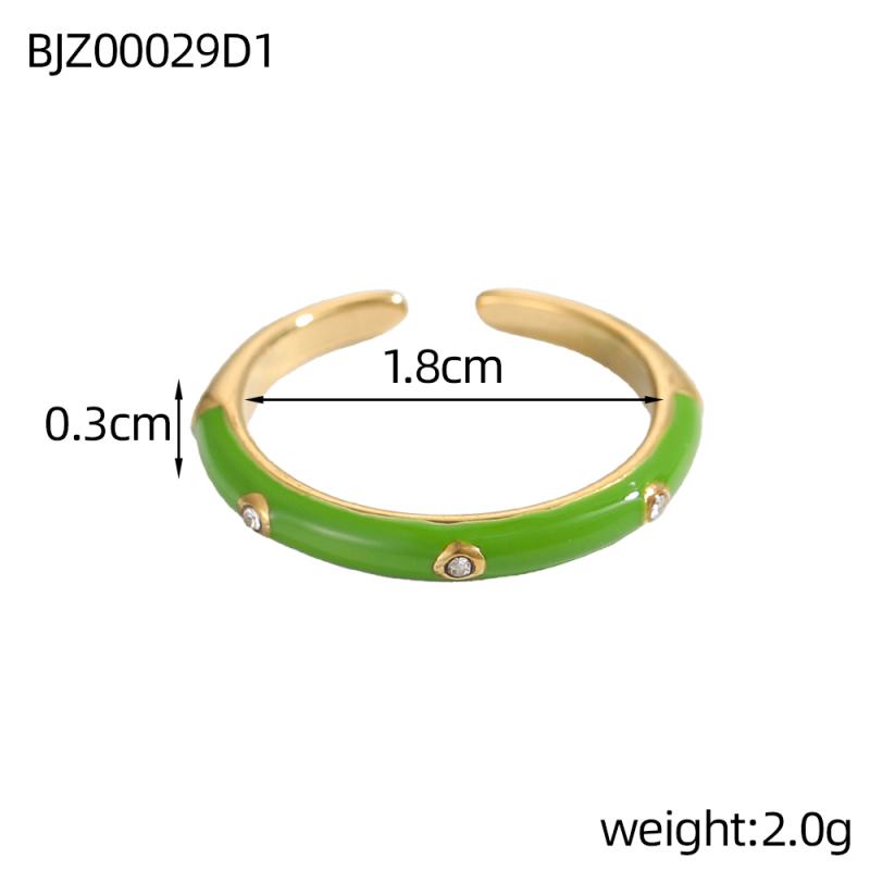 CARLIDANA Trending Candy Color Drop Oil Inset Zircon Ring Simple Gold Plated Finger Jewelry Open Stackable Enamel Rings Girls
CARLIDANA Trending Candy Color Drop Oil Inset Zircon Ring Simple Gold Plated Finger Jewelry Open Stackable Enamel Rings Girls