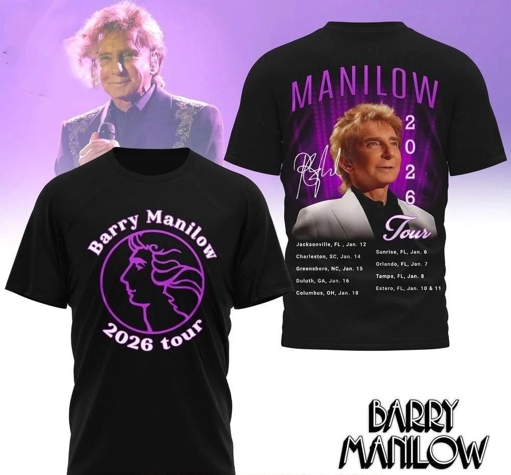 Barry Manilow 2026 Tour 3D T Shirt All Size S to 5XL XL
Barry Manilow 2026 Tour 3D T Shirt All Size S to 5XL XL
