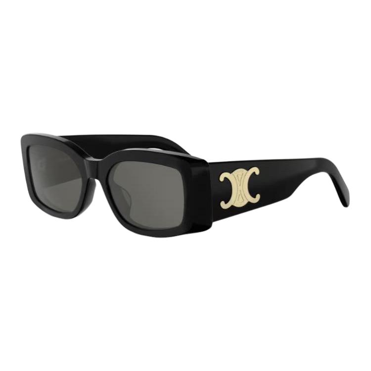 Celine Rectangular Sunglasses With Arc De Triomphe Logo Women sunglasses Black Gold CL40282U-01B Brown Eyeglass Pouch
Celine Rectangular Sunglasses With Arc De Triomphe Logo Women sunglasses Black Gold CL40282U-01B Brown Eyeglass Pouch
