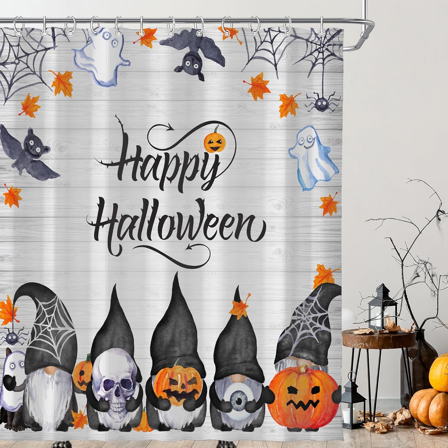 Halloween Shower Curtain Gnomes Pumpkins Ghosts Bats Spiders Happy Halloween Bathroom Decor Waterproof Fabric Festive Party W60H190(CM)-1 Pcs
Halloween Shower Curtain Gnomes Pumpkins Ghosts Bats Spiders Happy Halloween Bathroom Decor Waterproof Fabric Festive Party W60H190(CM)-1 Pcs