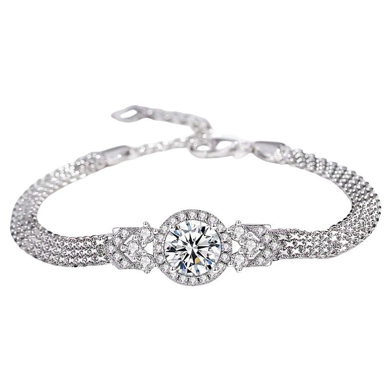 Двухслойный браслет из стерлингового серебра S925 Moissanite 2 карата Gypsy Light Luxury Niche из белого золота с серебряной пряжкой-цепочкой 925 Silver
Двухслойный браслет из стерлингового серебра S925 Moissanite 2 карата Gypsy Light Luxury Niche из белого золота с серебряной пряжкой-цепочкой 925 Silver