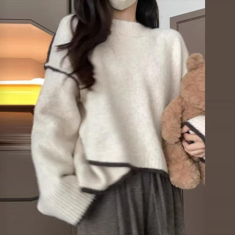 Design sense special yarn long-sleeved top knitted sweater round neck short slim-fitting base autumn and winter warm sweater women one size fits all абрикосовий
Design sense special yarn long-sleeved top knitted sweater round neck short slim-fitting base autumn and winter warm sweater women one size fits all абрикосовий