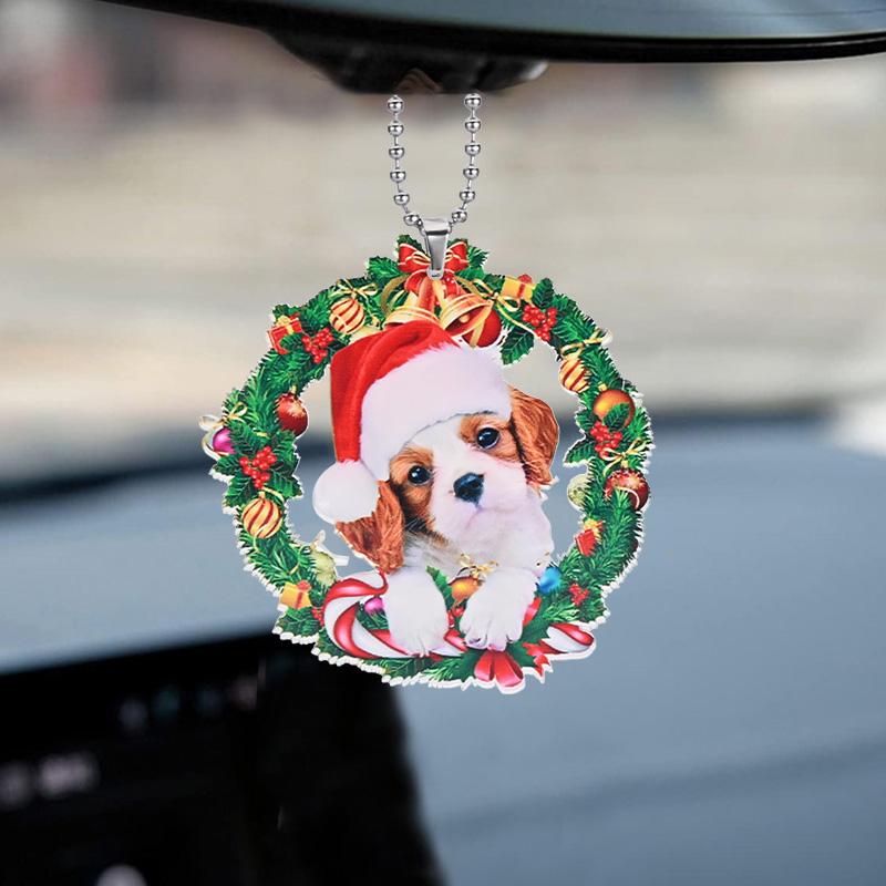 2D милый рождественский венок с собакой, акриловое зеркало автомобиля, подвесное украшение, подвеска для ключей, аксессуары для салона автомобиля, елочные украшения, подвески для домашнего декора
2D милый рождественский венок с собакой, акриловое зеркало автомобиля, подвесное украшение, подвеска для ключей, аксессуары для салона автомобиля, елочные украшения, подвески для домашнего декора
