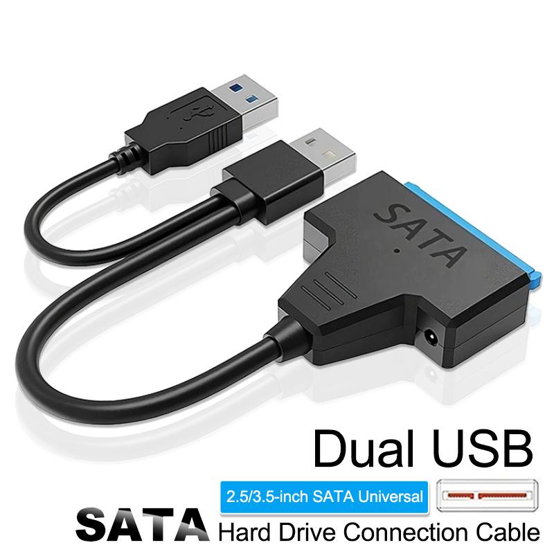 Кабель SATA to USB 3.0 До 6 Гбіт/с для 2,5-дюймового зовнішнього жорсткого диска HDD SSD Кабель-адаптер Кабель-перехідник USB C to Sata USB 3.0 With DC Port
Кабель SATA to USB 3.0 До 6 Гбіт/с для 2,5-дюймового зовнішнього жорсткого диска HDD SSD Кабель-адаптер Кабель-перехідник USB C to Sata USB 3.0 With DC Port