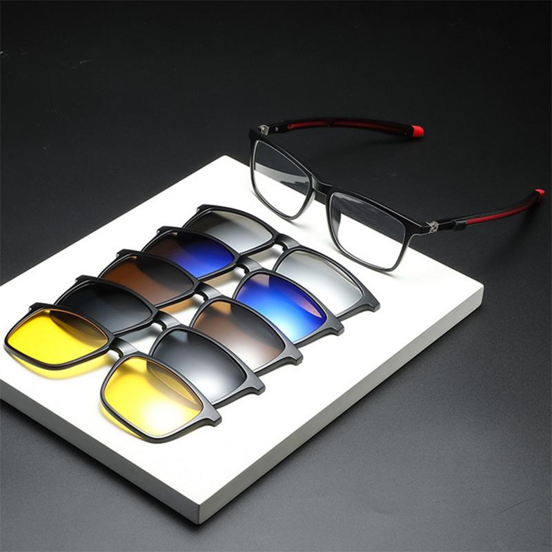 2508 Magnetic Prescription Cycling Glasses With 5 Sunglasses Clipe Anti-Slip And Adjustable Legs Tr Frame -0.5 -1.0 -2 To -6 Reading plus1.0
2508 Magnetic Prescription Cycling Glasses With 5 Sunglasses Clipe Anti-Slip And Adjustable Legs Tr Frame -0.5 -1.0 -2 To -6 Reading plus1.0