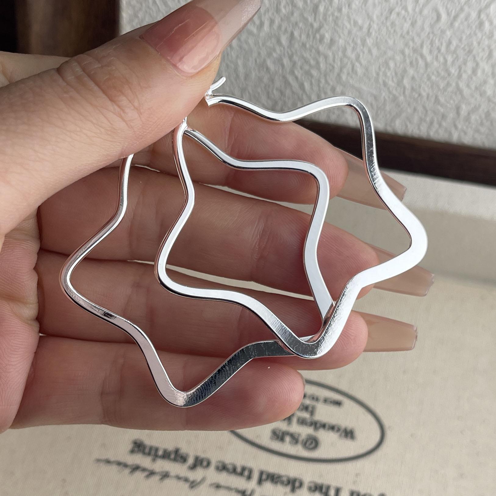 925 Sterling Silver Earrings For Women Trendy Geometric Big Star Earring Jewelry Prevent Allergy Party Gift Accessories
925 Sterling Silver Earrings For Women Trendy Geometric Big Star Earring Jewelry Prevent Allergy Party Gift Accessories