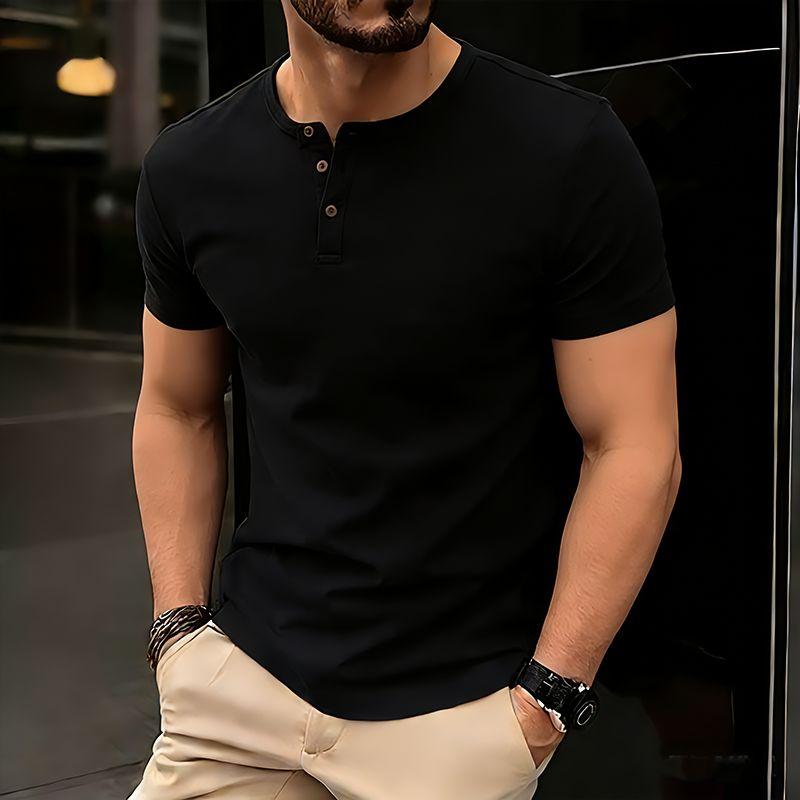 Men s Summer Solid Color T-Shirts Button Henry Collar Casual Daily Office Short Sleeve Top Tees Hip Hop Streetwear L чёрный
Men s Summer Solid Color T-Shirts Button Henry Collar Casual Daily Office Short Sleeve Top Tees Hip Hop Streetwear L чёрный