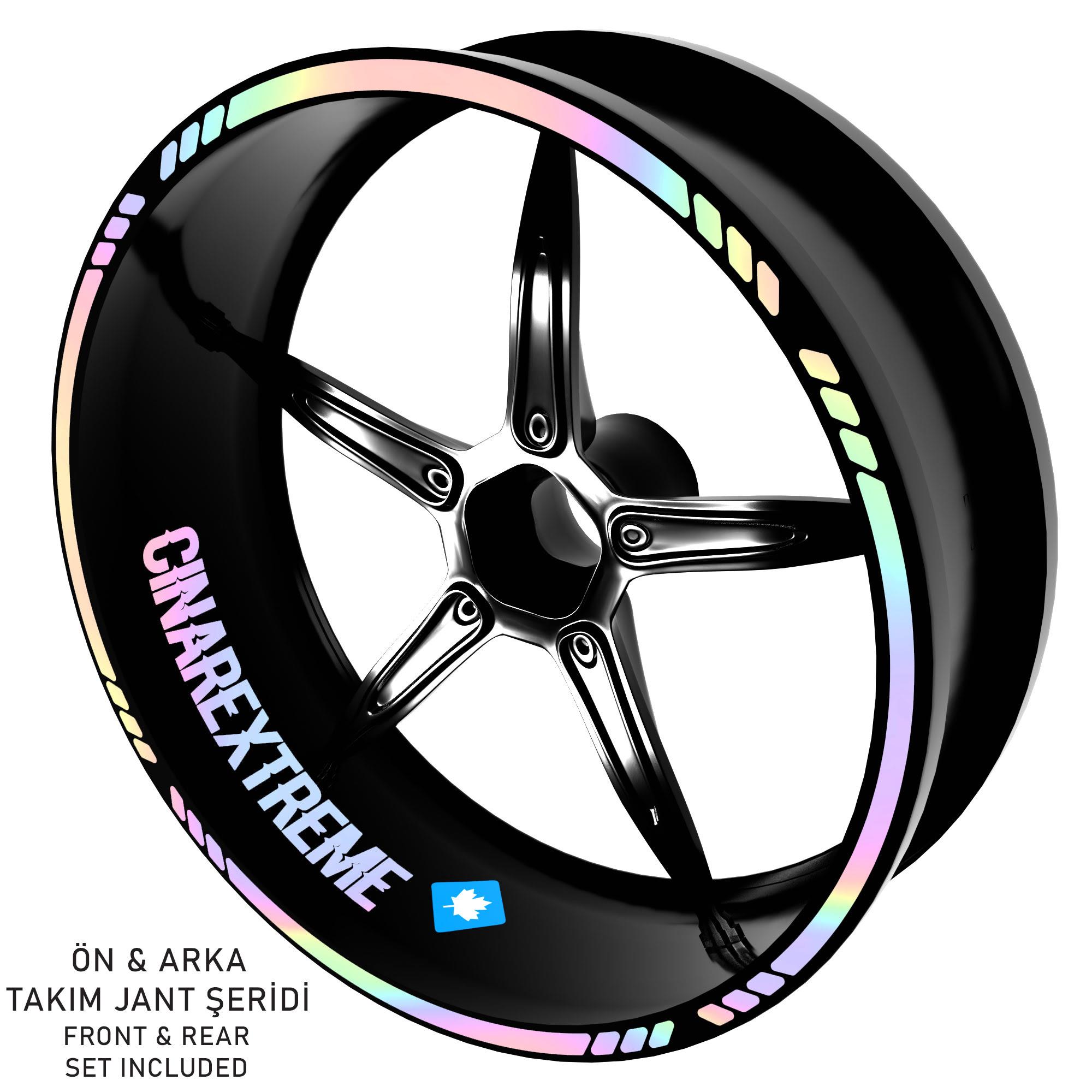 Çınar Extreme® Hypnotic Rainbow Holographic Effect 4-Piect Cut Motorcycle Stripe Decal Sticker Set, світловідбиваюча стрічка для колеса мотоцикла
Çınar Extreme® Hypnotic Rainbow Holographic Effect 4-Piect Cut Motorcycle Stripe Decal Sticker Set, світловідбиваюча стрічка для колеса мотоцикла