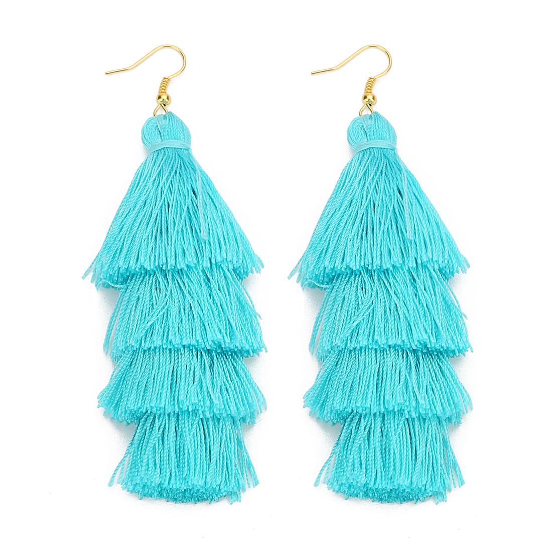 Tassel Earrings 4 Layer Elegantly Bohemian Luxury Statement Boho Earrings Fit Women Girls Fashion Modern Valentine Drop Earrings небо синє кольору
Tassel Earrings 4 Layer Elegantly Bohemian Luxury Statement Boho Earrings Fit Women Girls Fashion Modern Valentine Drop Earrings небо синє кольору