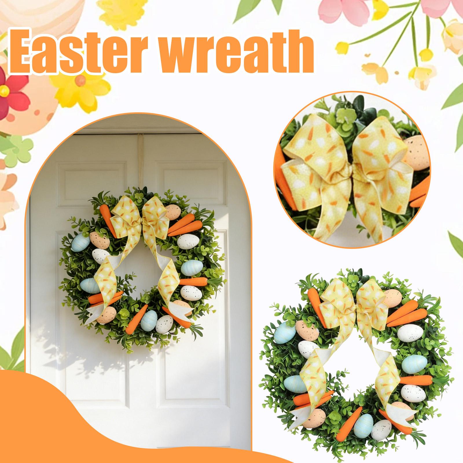 Easter Wreath, Cute – Egg And Carrot Shaped, Festive Decoration, Suitable For Front Door, Friends And Family Gatherings, And Outdoor Home Decor. One Size
Easter Wreath, Cute – Egg And Carrot Shaped, Festive Decoration, Suitable For Front Door, Friends And Family Gatherings, And Outdoor Home Decor. One Size