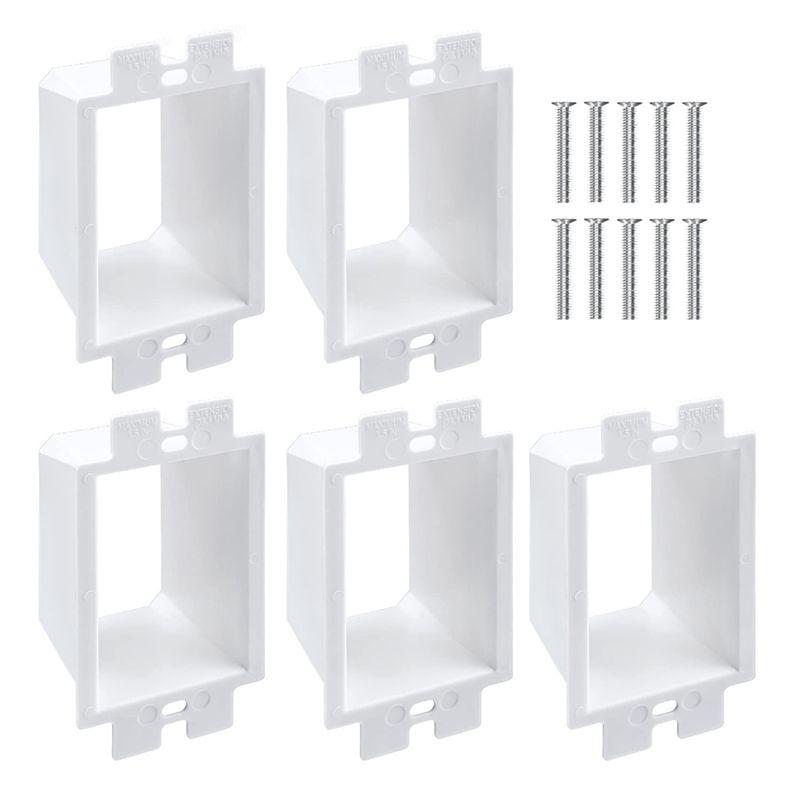 Aug. 5PCS BE1-2 Electrical Outlet Box Extenders With 10PCS Screws, 1-Gang Box Extender Outlet Box Extender Electrical Box Extend NONE білий
Aug. 5PCS BE1-2 Electrical Outlet Box Extenders With 10PCS Screws, 1-Gang Box Extender Outlet Box Extender Electrical Box Extend NONE білий