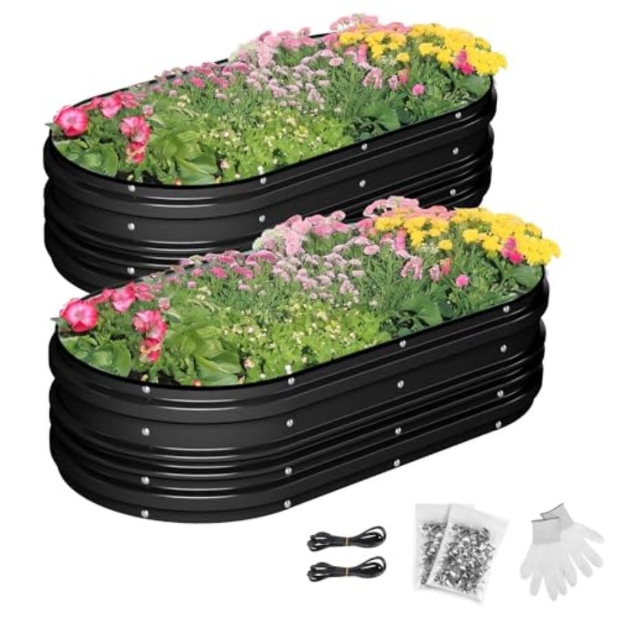 2PK 4x2x1ft Outdoor Galvanized Raised Garden Bed Kit Rust Corrosion Protection Easy Assembly Safe Edge Ideal for Vegetables Flo United States
2PK 4x2x1ft Outdoor Galvanized Raised Garden Bed Kit Rust Corrosion Protection Easy Assembly Safe Edge Ideal for Vegetables Flo United States
