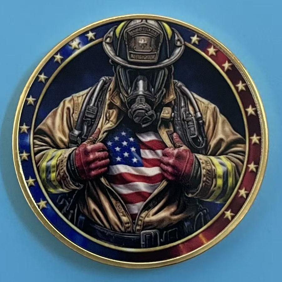 Firefighter Commemorative Coin in The Line of Fire Strength in Unity Metal Bravery Medal Challenge Coin Collection Gift
Firefighter Commemorative Coin in The Line of Fire Strength in Unity Metal Bravery Medal Challenge Coin Collection Gift