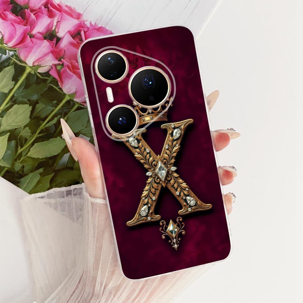 For Huawei Pura 80 Pro Cover For Huawei Pura 80 Pro Plus Case Transparent Luxury Crown A-Z Letters 2D Flat Pattern Soft Casing Pura 80 Pro
For Huawei Pura 80 Pro Cover For Huawei Pura 80 Pro Plus Case Transparent Luxury Crown A-Z Letters 2D Flat Pattern Soft Casing Pura 80 Pro