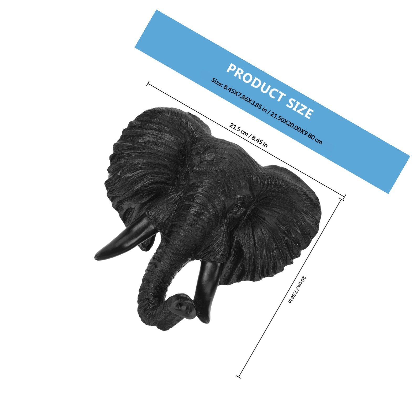 Elephant Head Wall Art Resin Animal Head Decor Large Sculpture for Indoor Wall Hanging Decoration Living Room Bedroom чорний
Elephant Head Wall Art Resin Animal Head Decor Large Sculpture for Indoor Wall Hanging Decoration Living Room Bedroom чорний