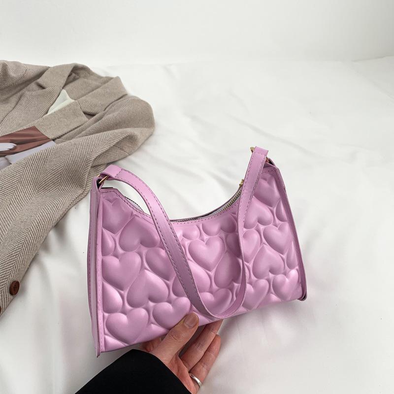 Bag 2024 New Fashion Solid Color One Shoulder Crossbody Bag Love Texture Portable Underarm Bag Women s Bag рожевий
Bag 2024 New Fashion Solid Color One Shoulder Crossbody Bag Love Texture Portable Underarm Bag Women s Bag рожевий