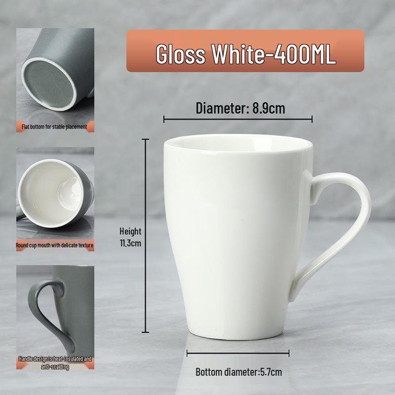 Solid Color Ceramic Mug for Hotel and Home Use 400ml
Solid Color Ceramic Mug for Hotel and Home Use 400ml