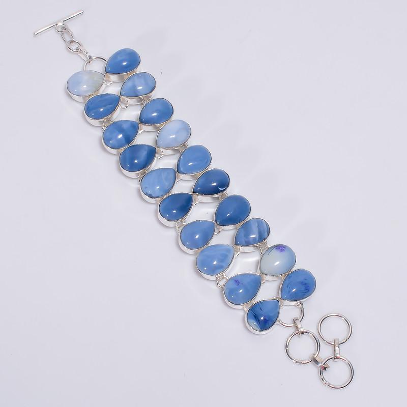 Marvellous Top Grade Qualite 100% Natural Owyhee Blue Opal Pear Shape Ethnic Style Handmade Jewelry 925 Steling Silver Bracelet 5-8 WSJ4709 5-8 синій
Marvellous Top Grade Qualite 100% Natural Owyhee Blue Opal Pear Shape Ethnic Style Handmade Jewelry 925 Steling Silver Bracelet 5-8 WSJ4709 5-8 синій