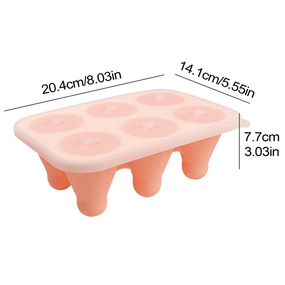 Самодельные формы для мороженого на палочке, рукава для мороженого в форме бадминтона с деревянной палочкой, уникальные силиконовые формы для кубиков льда розовый