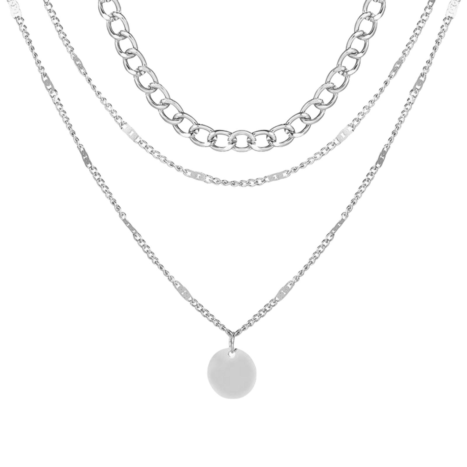 Adjustable Length Necklace Multilayer Necklace Embedded Necklace Alloy Texture Suitable for Trendy Jewelry Lovers серебряный
Adjustable Length Necklace Multilayer Necklace Embedded Necklace Alloy Texture Suitable for Trendy Jewelry Lovers серебряный