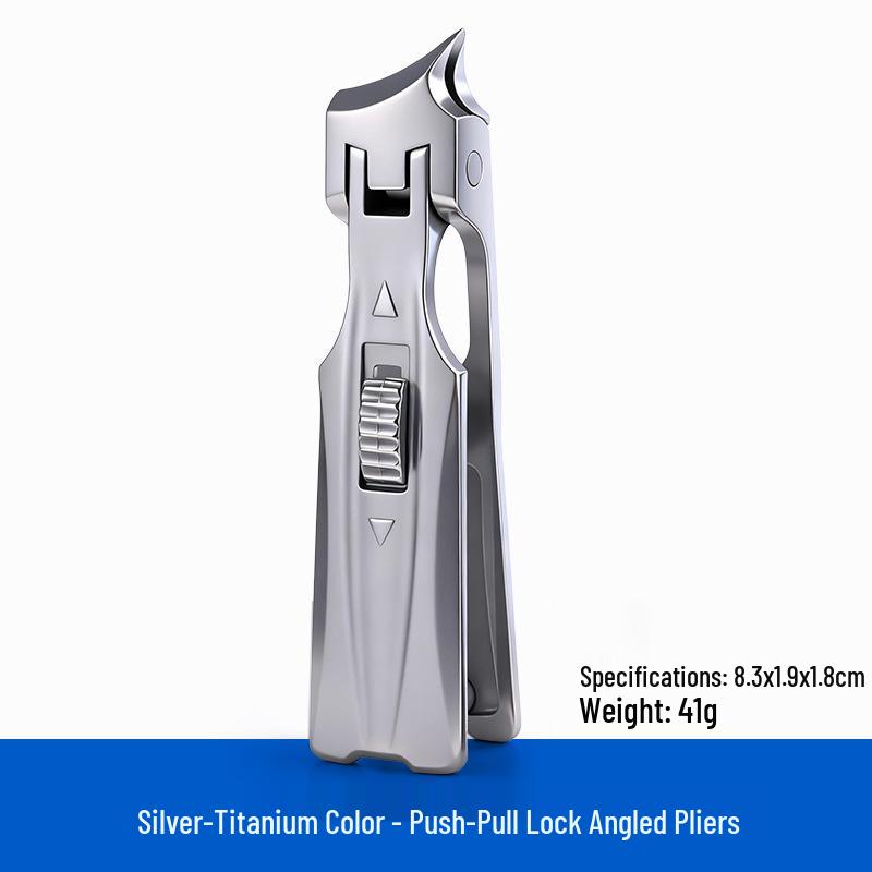 Anti-Splash Large Opening Nail Clipper with Slanted, Curved, and Pointed Tips for Thick Nails - Single Pack. Single Unit
Anti-Splash Large Opening Nail Clipper with Slanted, Curved, and Pointed Tips for Thick Nails - Single Pack. Single Unit