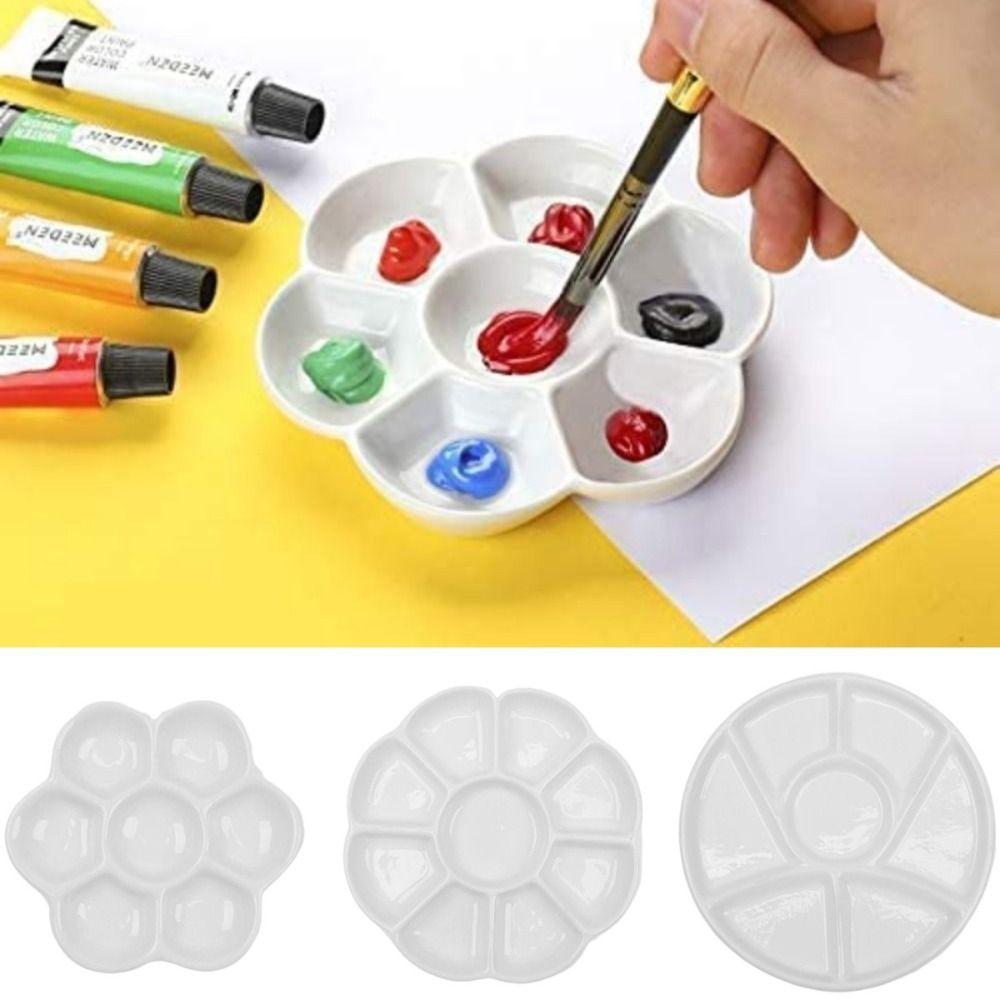 6/7/8/9 Grids Ceramic Paint Palette White Plum Blossom Paint Plate Porcelain Palette for Artist
6/7/8/9 Grids Ceramic Paint Palette White Plum Blossom Paint Plate Porcelain Palette for Artist