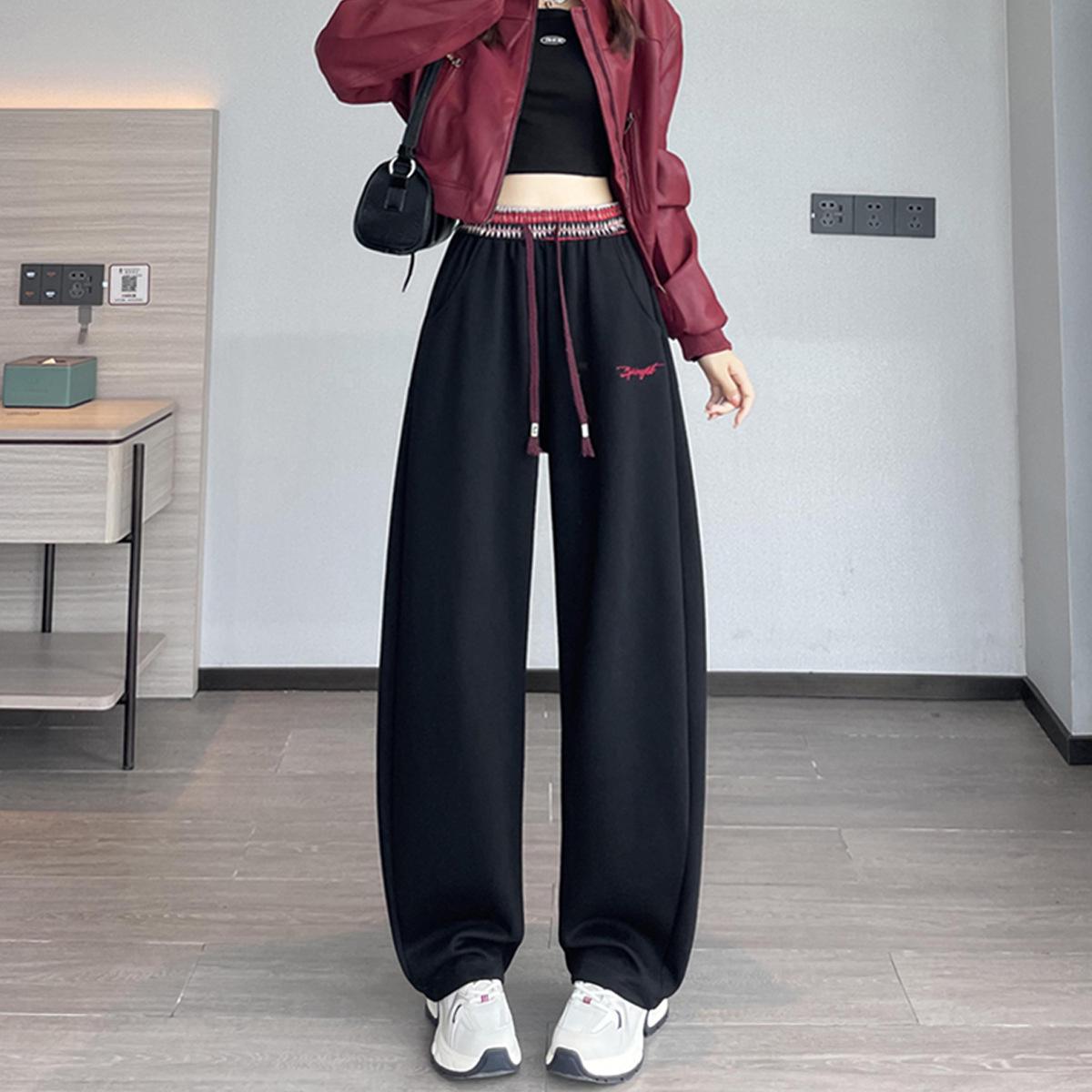 Women s Cotton Embroidered High-Waist Wide-Leg Sweatpants, Versatile for Spring and Autumn M (50-57.5 kg) чорний
Women s Cotton Embroidered High-Waist Wide-Leg Sweatpants, Versatile for Spring and Autumn M (50-57.5 kg) чорний