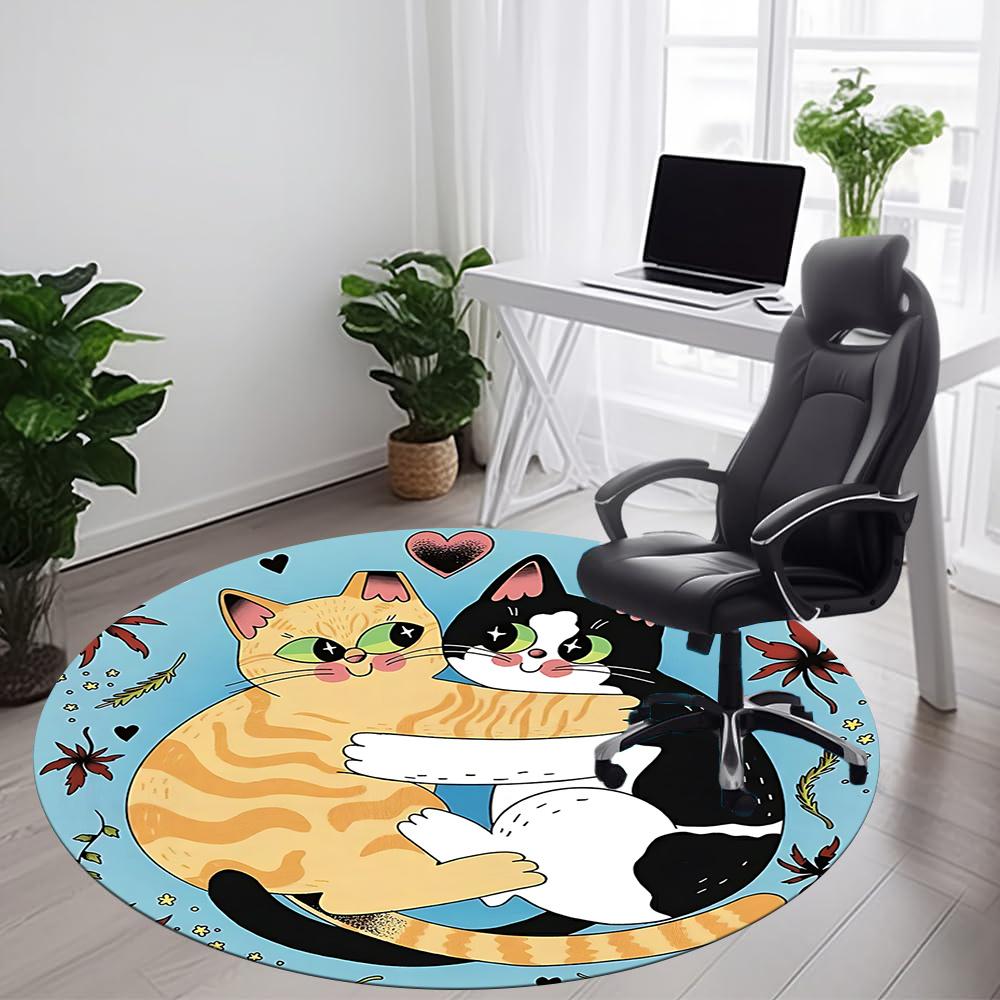 1pc Cat Love Office Round Area Rug, Indoor Mat Suitable ForOffice, Under Office Chairs Bedroom Living Room Home Decor, Room Deco q030 80cm by 80cm
1pc Cat Love Office Round Area Rug, Indoor Mat Suitable ForOffice, Under Office Chairs Bedroom Living Room Home Decor, Room Deco q030 80cm by 80cm