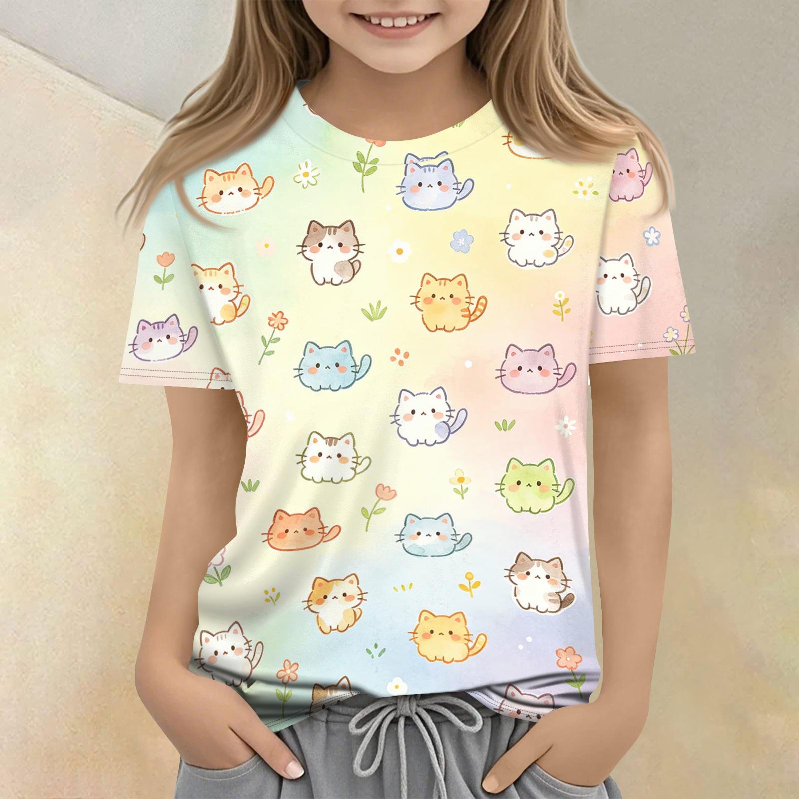 Kids Animal Print Crew Neck Short Sleeve T Shirt Casual Loose Fit Top Soft Comfortable Fabric Suitable for Everyday Wear 100
Kids Animal Print Crew Neck Short Sleeve T Shirt Casual Loose Fit Top Soft Comfortable Fabric Suitable for Everyday Wear 100