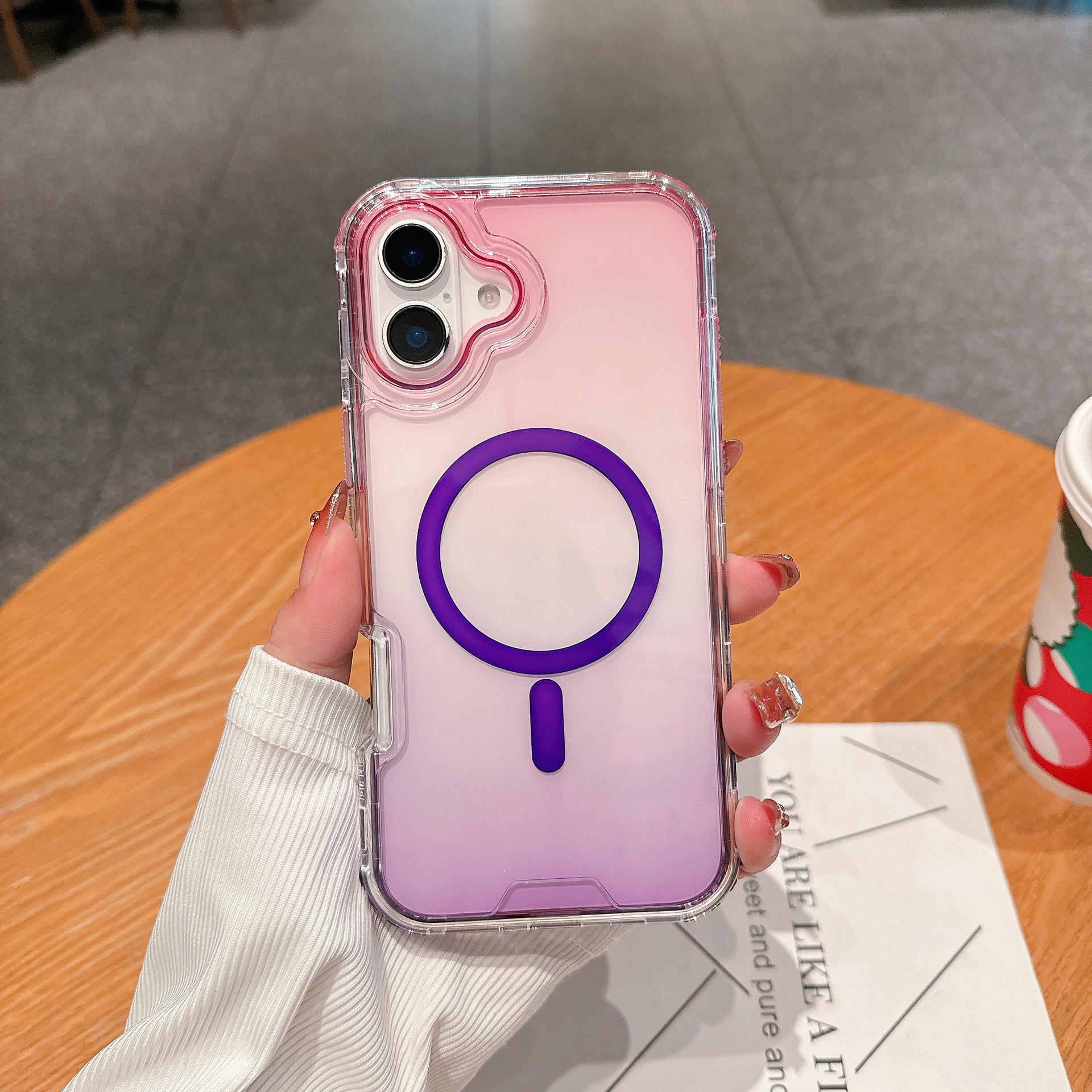 Two-color Gradient Magsafe Case for IP16plus Magnetic Phone Case Three-in-one Wireless Charging SAM S25 For iPhone 16 plus
Two-color Gradient Magsafe Case for IP16plus Magnetic Phone Case Three-in-one Wireless Charging SAM S25 For iPhone 16 plus