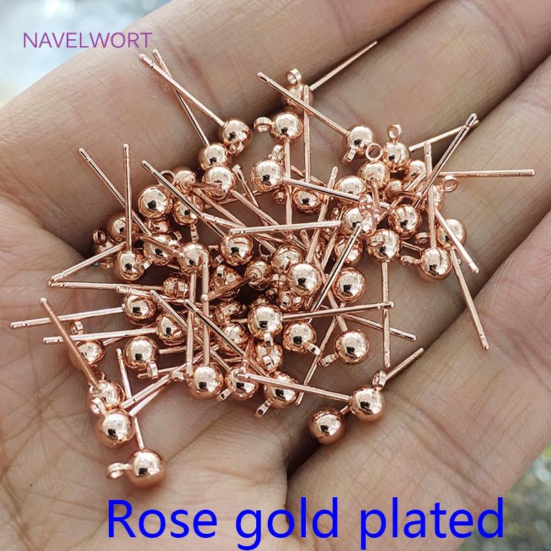 High Quality Stainless Steel Needle Stud Earring Base 14K Gold Plated Post Earring Fittings For DIY Jewelry Making Findings 3 mm - 10 pieces
High Quality Stainless Steel Needle Stud Earring Base 14K Gold Plated Post Earring Fittings For DIY Jewelry Making Findings 3 mm - 10 pieces