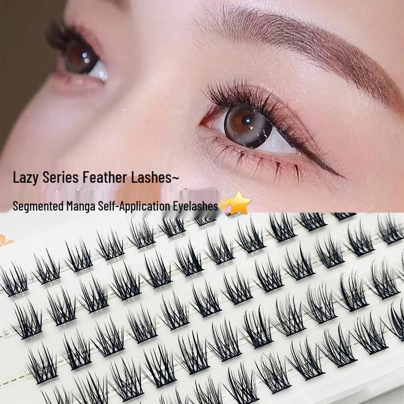 Upgraded Lazy Style Feathered False Eyelashes: Fine Stem, Segmented Clusters, Natural Look. 10 mm
Upgraded Lazy Style Feathered False Eyelashes: Fine Stem, Segmented Clusters, Natural Look. 10 mm