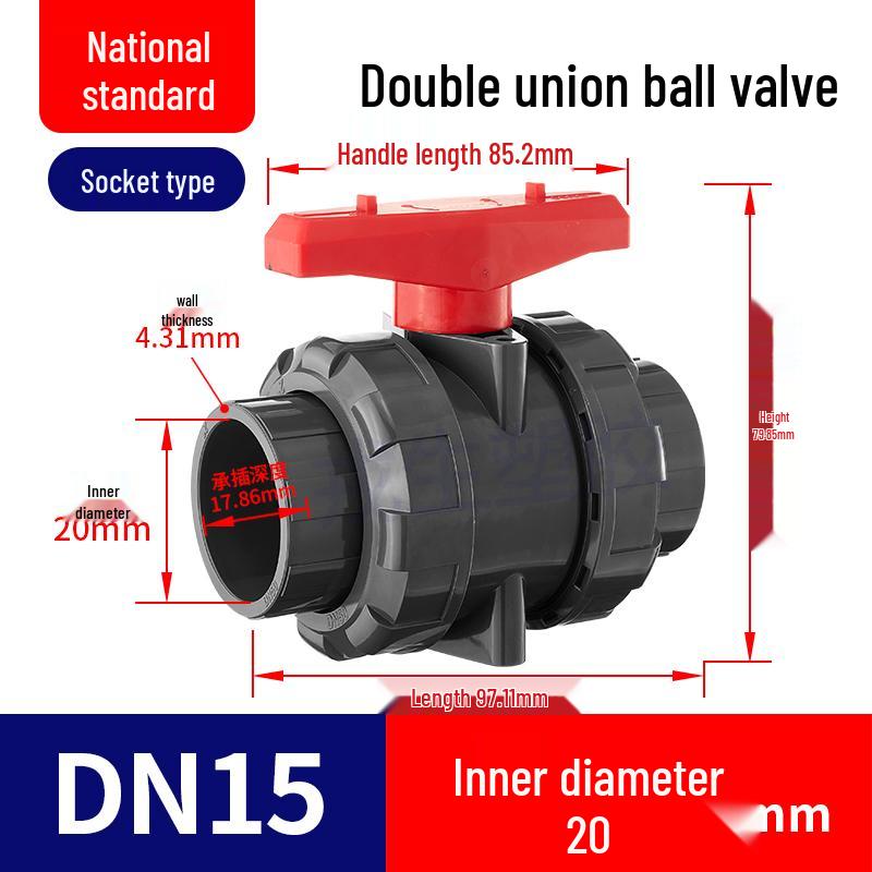 Rongsheng PPH High-Temperature Resistant Double Union Ball Valve, Hot Melt Socket PPR Water Valve DN25 DN50.
Rongsheng PPH High-Temperature Resistant Double Union Ball Valve, Hot Melt Socket PPR Water Valve DN25 DN50.