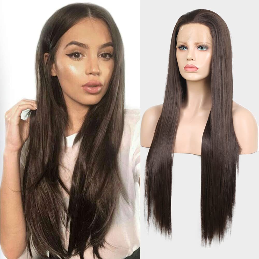 AIMEYA Lavender Purple Silky Straight Lace Front Wig Women s Synthetic Wig 13x4 Black /Blonde/Brown/ Blue Color Daily Cosplay (Dark Brown,18inches) темно-коричневого
AIMEYA Lavender Purple Silky Straight Lace Front Wig Women s Synthetic Wig 13x4 Black /Blonde/Brown/ Blue Color Daily Cosplay (Dark Brown,18inches) темно-коричневого