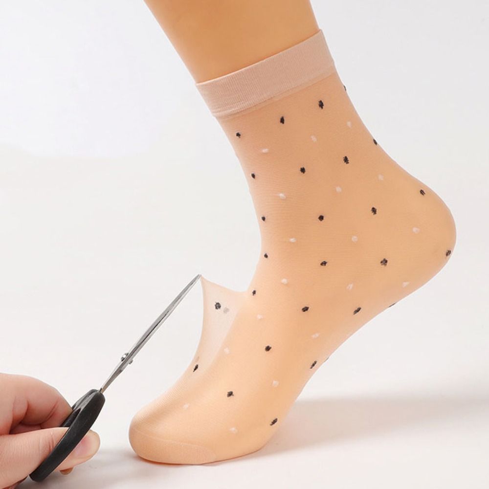 10Pairs Flower Crystal Silk Tube Socks Transparent Silk Sheer Socks Women Invisible Socks Female Dots
10Pairs Flower Crystal Silk Tube Socks Transparent Silk Sheer Socks Women Invisible Socks Female Dots