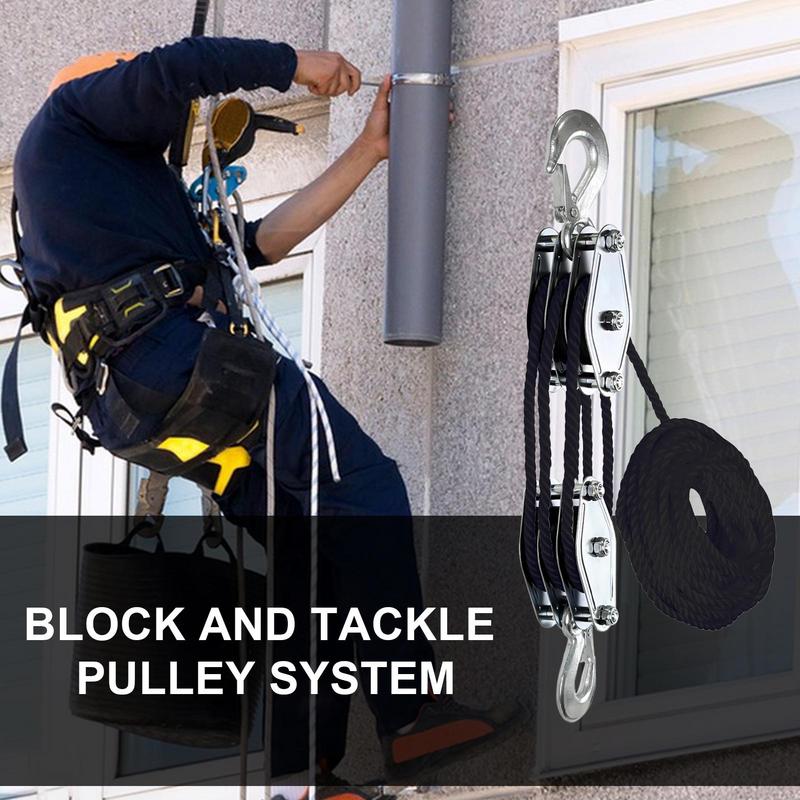 2200Lbs Breaking Strength Heavy Duty Rope Hoist Multifunctional Ratchet Puller Hoists Block And Tackle Pulley System For Hunting Triple-wheel
2200Lbs Breaking Strength Heavy Duty Rope Hoist Multifunctional Ratchet Puller Hoists Block And Tackle Pulley System For Hunting Triple-wheel