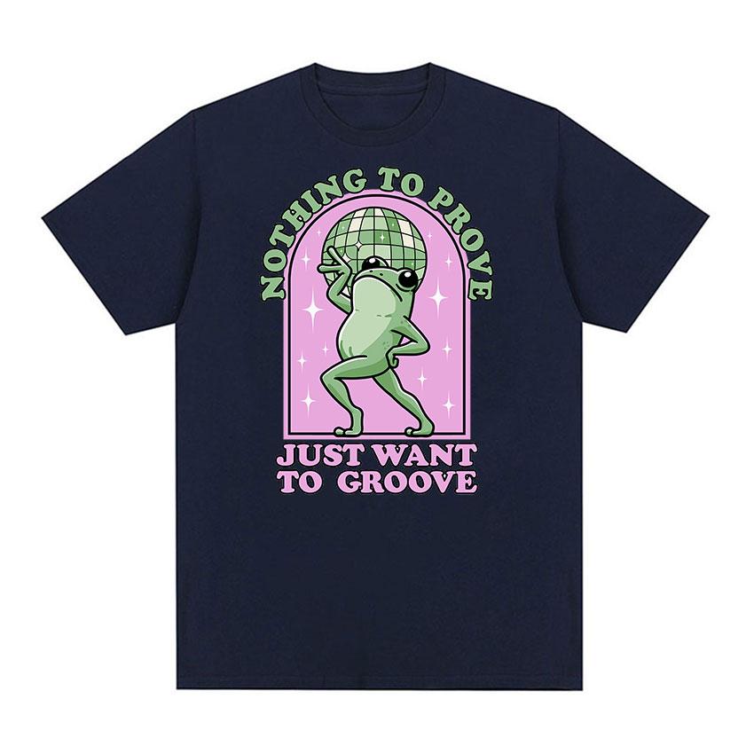 Ничего доказывать, просто хочу Groove, танцующая лягушка, забавная футболка с мемами, мужские и женские повседневные модные футболки большого размера из 100% хлопка
Ничего доказывать, просто хочу Groove, танцующая лягушка, забавная футболка с мемами, мужские и женские повседневные модные футболки большого размера из 100% хлопка